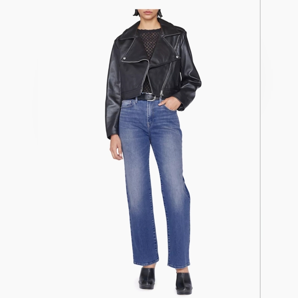 $255 BRAND NEW Frame Le Jane Crop Atrium Jeans Straight Cropped Ankle Size 27
